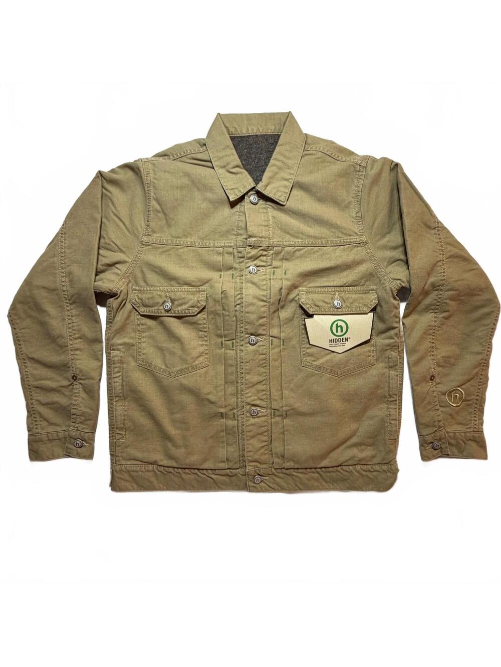 Hidden NY PPF Lined Work Trucker Jacket Tan Japan M NWOT